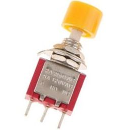 Yellow DS-612 6MM 3PIN Mini Momentary Self- Reset Automatic Return Push Button Switch-34