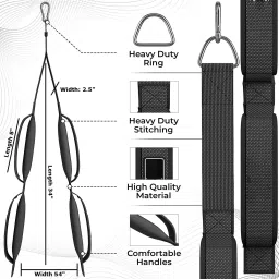 leosportz Tricep Rope - New Attachment - Two Lengths in One Triceps Bar image 2