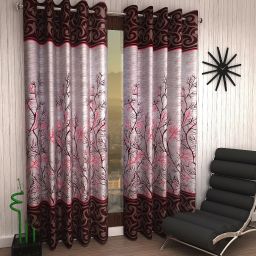 153 cm (5 ft) Polyester Semi Transparent Window Curtain (Pack Of 2)-image-7