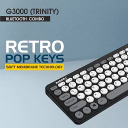 zebion G3000 Trinity 3 IN 1 Bluetooth Keyboard & Mouse Combo with Mouse Pad Combo Set image 2