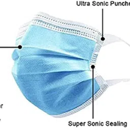 7shield Kids Size CE and ISO Certified mask with Extra soft Fabric ear loop and Inbuilt Plastic coated Nose pin unisex mask soft fabric Ear loop Kids size Mask Water Resistant Surgical Mask image 4