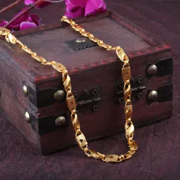 meenaz Mens chain Fashion Traditional South indian Jewellery combo Temple thali Valentine gifts Stylish Fancy Party Wear gajra flower south model Long 24 inch chain Necklace Golden Color Neckless handmade chain Mens Style New Model jewels wedding Big Anchor Rope Neck chains for boys men male boyfriend gents Women man boy gf bf girls girlfriend design Casual Daily use simple broad patta name Mala heavy large cuban link thick flat trendy 18 K Micro gold Plated platinum Handmade Silver Simple High one gram gold Polish Sterling Silver Solid SS Chain Curb Sachin Wheat Rice Sehwag Diamond hip hop titanium steel Tungsten Carbide CHAIN-MEF050 Titanium, Gold-plated Plated Metal, Brass, Silver, Copper, Alloy, Stainless Steel Chain-picture-10