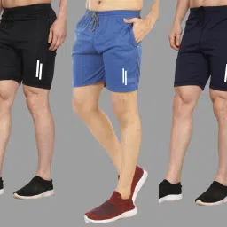 Pack of 3 Solid Men Multicolor Regular Shorts-picture-16