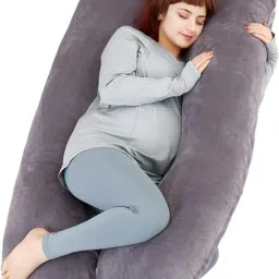 U Shape Cotton Solid Pregnancy Pillow Pack of 1-image-44