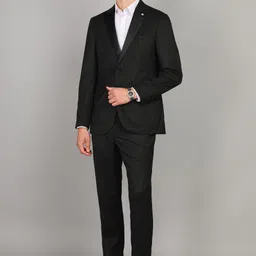 park avenue Men 2 Piece Suit Solid Suit-picture-35