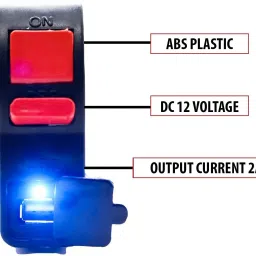 philomena ON OFF BUTTON Switch with USB Charging for Bikes Fast Charging 55 A Bike Mobile Charger image 2