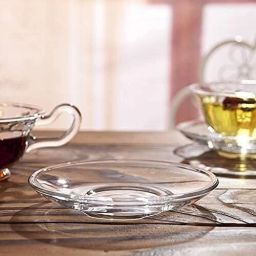 Pack of 6 Glass Saucers for Tea Coffee and Snacks Set-image-46