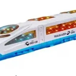 white devil Emu Bump and Go High Speed Train For Kids With 3D Lights & Music image 3