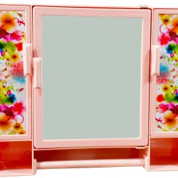 Medium(Size:14x18x4 Inch) Plastic Bathroom Mirror three door cabinet with rod. Plastic Wall Shelf-image-37