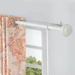deco window IvoryIron Solid (120 Inches) Curtain Rod with Accessories (Pack of 2)-picture-43