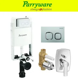 Half Frame Concealed Cistern, with divater body upper crust set of 1 pic 080 Dual Flush Tank-17