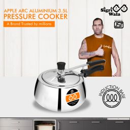 Apple Arc Aluminium Induction base Inner Lid 3.5 Ltr 3.5 L Induction Bottom Pressure Cooker-image-14