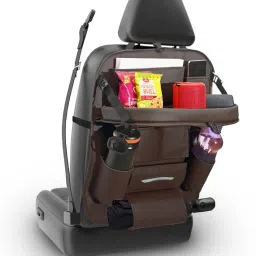Car Back Seat Organiser Brown Car Multi Pocket-image-16