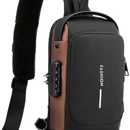 Black, Brown Men & Women Sling Bag Crossbody Sling Bag – Anti-Theft Chest Bag with USB Charging, Waterproof Bag-image-18