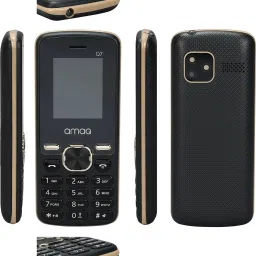 amaq Q7 Dual Sim, gold line keypad mobiles image 4