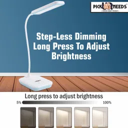 daily needs shop Rechargeable LED Table Lamp With Warm Light Color Dimmable Brightness Reading 5 hrs Lantern Emergency Light image 2