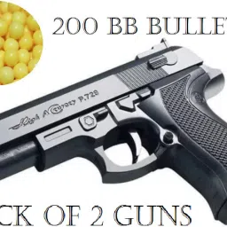 Long Range And High Accuracy BB (Plastic) Bullet Gun (pack Of 2 ) With 200 BB Bullets Guns & Darts-26