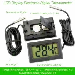 divinext Mini Digital Thermometer Hygrometer Indoor Room Temperature Humidity Meter Digital Thermometer TPM-10 with Water Proof sensor All-in-One Digital Moisture Measurer image 2