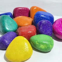 Decorative Medium To Large Size Polished Marble Stone Pebbles for Plant Pots Vase Fillers Aquarium Home Decor Garden Decoration (Multi Color, Dia: 20-35mm, 500 grams) Polished, Regular Angular, Asymmetrical Marble Pebbles-image-34