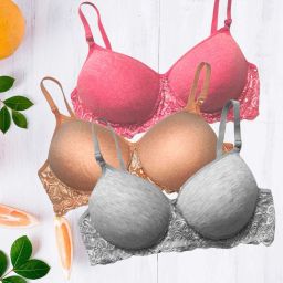 Pack of 3 Women Push-up Lightly Padded Bra-image-48