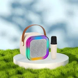 GUGGU K12 Bluetooth Speaker with wireless Karaoke Mic, Voice Effects BT5.1/TF CardG184 10 W Bluetooth Laptop/Desktop Speaker-image-90