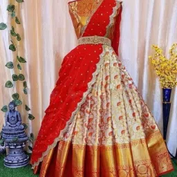 Self Design Semi Stitched Lehenga Choli-image-46