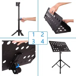 corslet Notation Stand GH 513 Foldable Notation Music Stand Heavy Duty Music Sheet Stand Foldable Notation Music Sheet Stand image 3