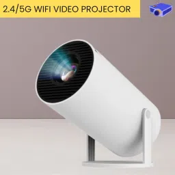 Guggu Mini HD Projector for Home 4KSupport With Built-in App Netflix/Prime/YouTubeJ75 (4500 lm / 1 Speaker / Wireless / Remote Controller) Portable Projector-picture-2