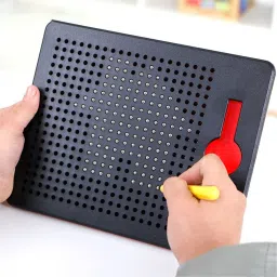 Magnetic Board Doodle Drawing Writing Pen Ball Beads Pad for Kids - Multicolor-14