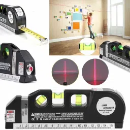 inditrust Latest Digital Distance Laser Level Meter Pro 3 Leveller Measure 8FT Aligner Ruler Area Black 2 Line Measuring Tape Measurement Tool Device Instrument Professional Horizontal Vertical Non-magnetic Line Level image 2