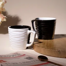 Pack of 2 Ceramic Tea Cups Set of 2, 150ml Coffee Cup & Coffee Mug Set for Home, Office & Kitchen-17