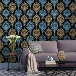 Jaamso Royals Multicoloured Self-adhesive & Waterproof Damask Wallpaper-picture-23