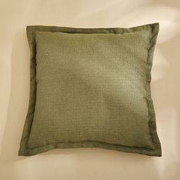 Home Centre Green Textured Muse Filled Square Cushion-96