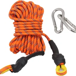 Climbing Rope with Hook, Rappelling Rope, Tensile Force Upto - 20 KN Orange-image-11