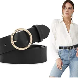 loof trader Women Casual, Evening, Formal Black Artificial Leather Belt-picture-11
