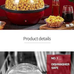 Kruthu Enterprise Electric Popcorn Maker Machine for Home Non Stick Popper Use with Oil Automatic Instant Pop Corn Maker for Usual Snacking & Parties Large and Delicious Snack Multicolor (Pack of 1) image 5