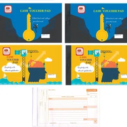 New Cash Voucher Book Set of 4 Pad ,70 Sheet in a Booklet 13.2 x 22 x 0.6 cm Hand-held Cash Register-26