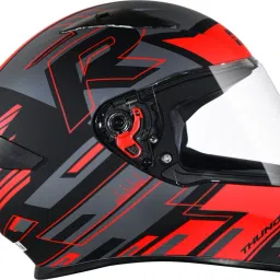 studds Thunder Full Face Helmet D3 with Clear Visor (Matt Black N2, XL) Motorbike Helmet image 5