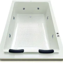 Phoenix Acrylic 6 Feet Jacuzzi with Back Massager & Side Panel - Ivory Free-standing Bathtub-image-83