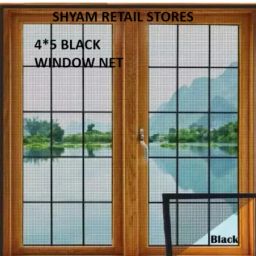 Polyester Infants Washable Window Mosquito Net 4*5 ft black Window Mosquito Net-16