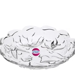 AFAST Combo Of 2 Beer Glass And 1 Snack Plate, Transparent, Glass, Pack Of 3 -A10 Glass Tray Set-image-12