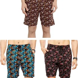 Pack of 3 Printed Men Multicolor Bermuda Shorts-2