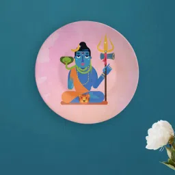 quirk india Lord Shiva Deocrative Wall Plate-picture-11
