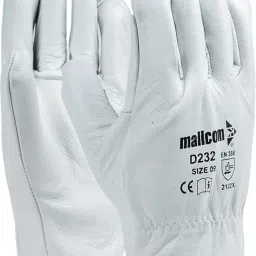 D232 Natural grain Welder Safety Gloves (Pack of 1) LeatherSafety Gloves-image-10