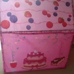 Mesh Window Candy Tent for Girls – Big Cake Design-image-3