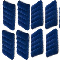 (IND*USA*15) 12 PREMIUM QUALITY BLUE VALVET TOUCH AIR FILLING PILLOW ,FLOTING ON WATER AND GIVE REST TO HEAD AND NECK.ALSO USED IN TREVELING.USED IN WATER POOL AND GIVE SUPPORT AND COMFIRT. Inflatable Pool Accessory-1