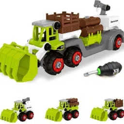 DIY Plastic Toy Vehicles Set | Assembly Toy Farm Truck Construction Set-image-6