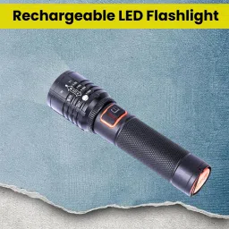 Rechargeable Torch Light, Telescopic Zoom, Ultra Bright LED Flashlight H363 Torch-image-19