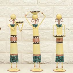 vedas Cosmo Dolls Table Decor Showpiece Set of 3-picture-2