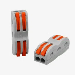 CH-812 0.08–2.5mm² SPL-2 Pole Wire Connector with Spring Lock Lever for 2-Wire Line Connection - 220V, 32A image 1